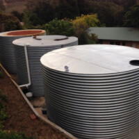 slimline steel rainwater tanks