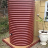 Round steel rainwater tanks